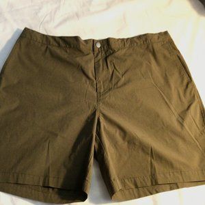 Treasure &  Bond Slim Fit Extra Large Elastic Waist Men's Short Olive/Green